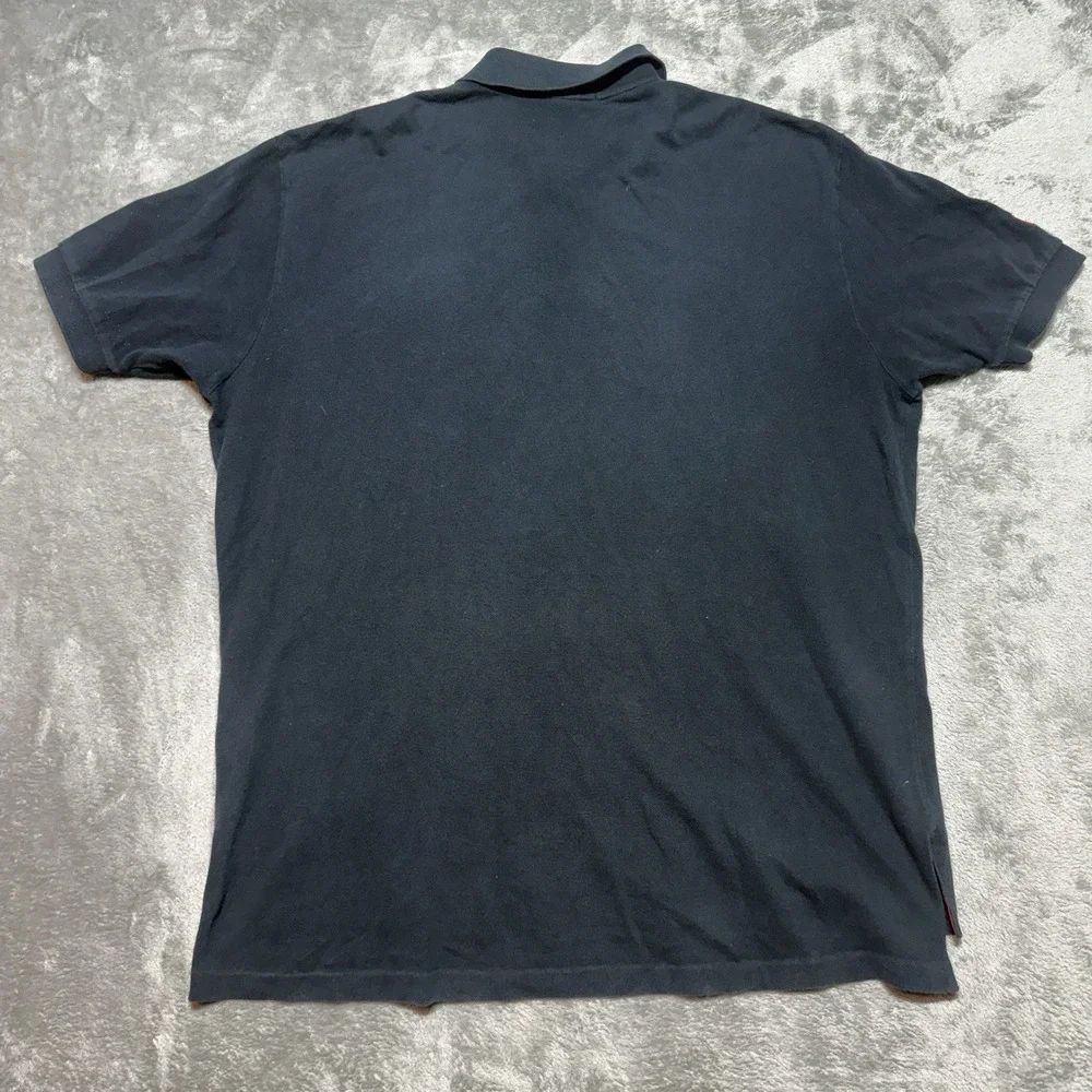 Polo Ralph Lauren Triple Pony Shirt Men XL Black Custom Fit Multi Color Logo